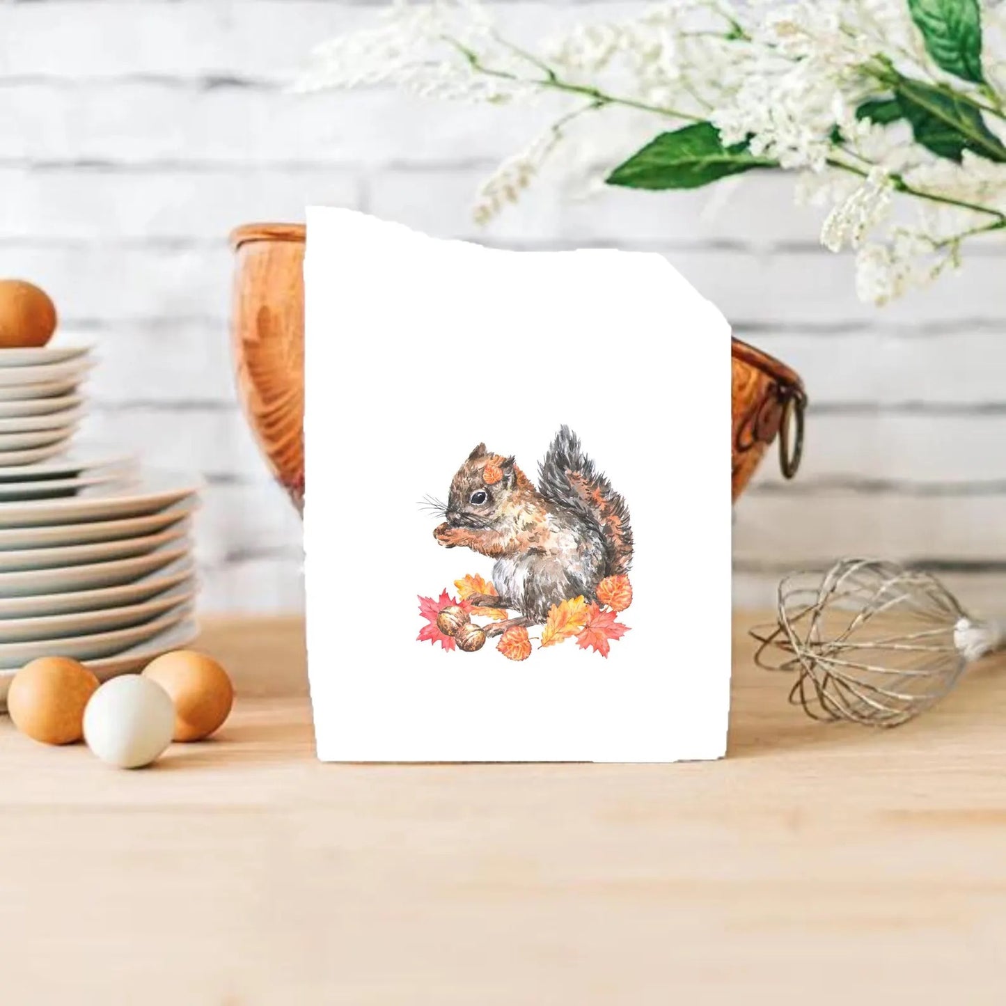 Fall Squirrel Hand Towel