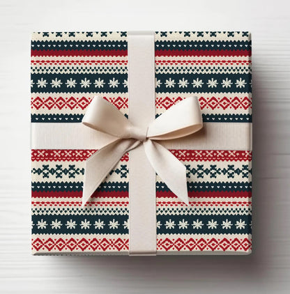 Fair Isle Christmas Gift Wrap