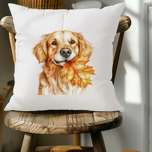 Premium Faux Suede Golden Retriever Pillow Cover