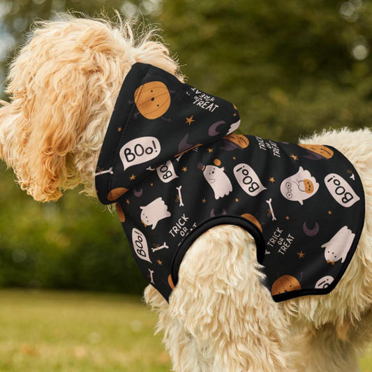 Spooky Halloween Hoodie, Dog Costume Pet Hoodie, Trick or Treat Halloween Dog Hoodie, Cute Spooky Dog