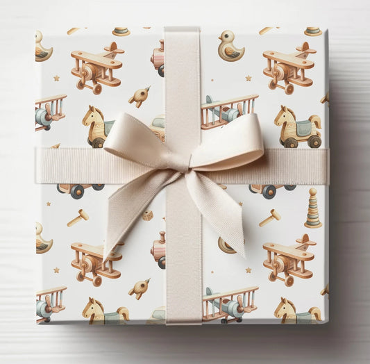 Baby Toy Train Wrapping Paper