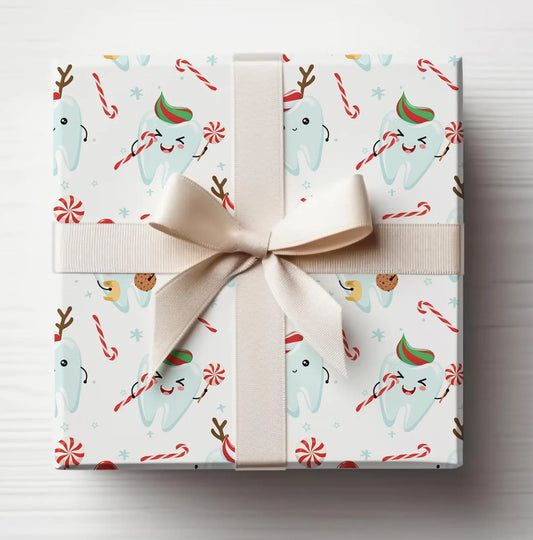 Dental Christmas Wrapping Paper