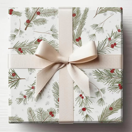 Christmas Greens & Berries Wrapping