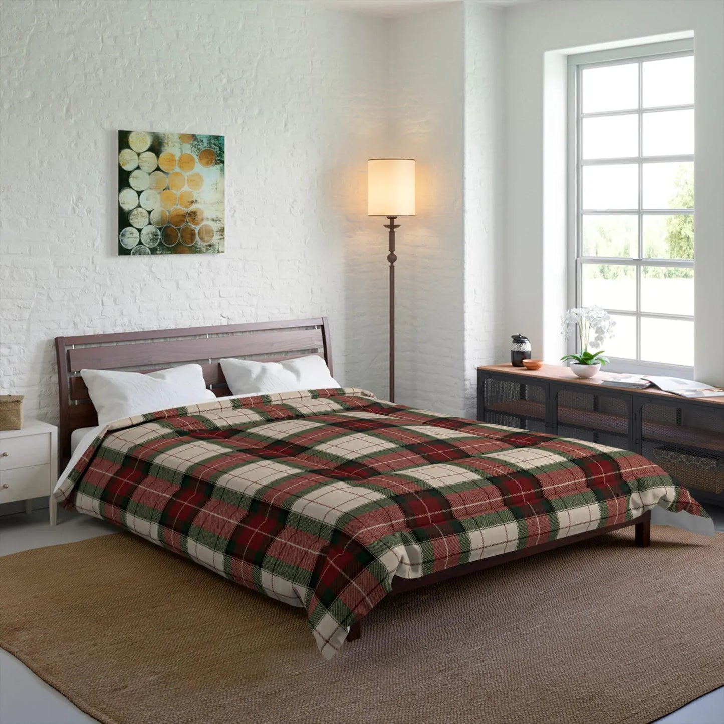Classic Christmas Tartan Comforter