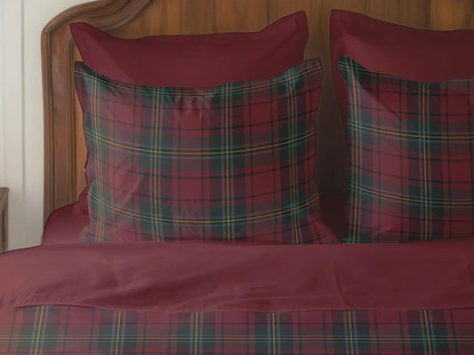 Ultra Dark Version of our Ralph Lauren Inspired Christmas Pillow Case or Sham, Christmas Tartan Plaid Pillowcase, Vintage Holiday Bedding, Christmas Decor (Copy)