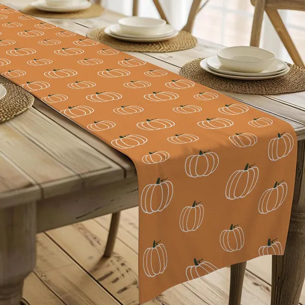 Fall Harvest Pumpkin Table Runner