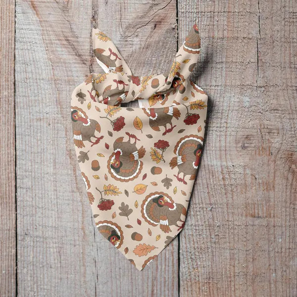 Thanksgiving Turkeys Dog Bandana