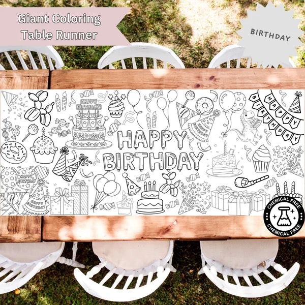 Birthday Giant Coloring Poster