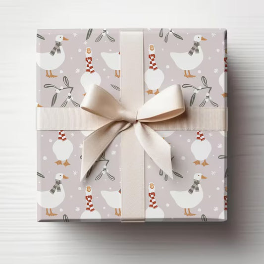 Christmas Goose Gift Wrap, Christmas Wrapping Paper, Christmas Geese Gift Wrap, Wrapping, Christmas Gifts