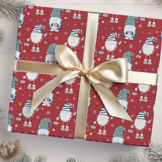 Christmas Gnome Gift Wrap