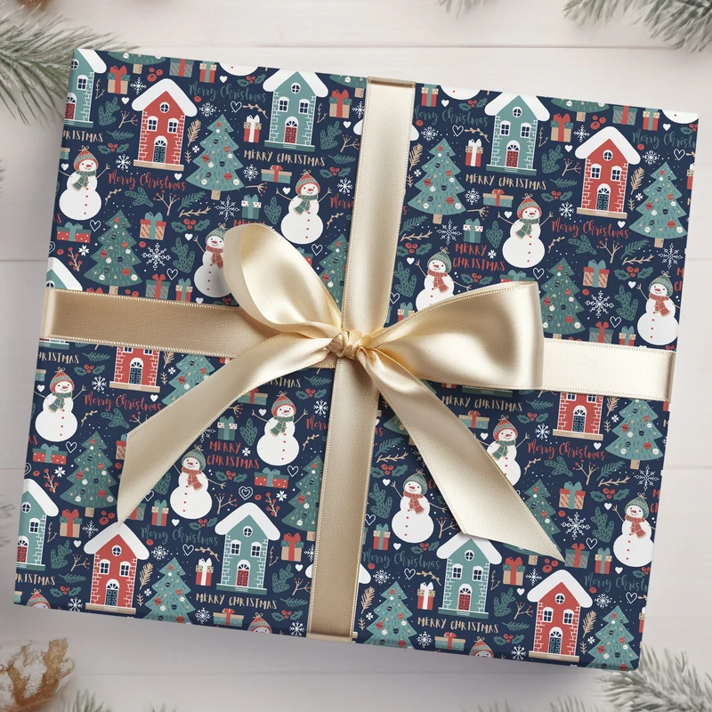 Christmas Village Gift Wrap