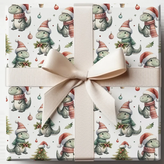 Baby Dinosaur Christmas Gift Wrap