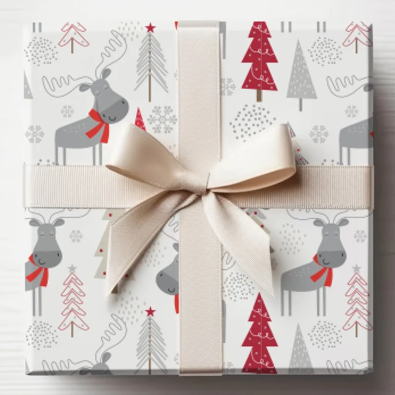 Moose Christmas Wrapping Paper