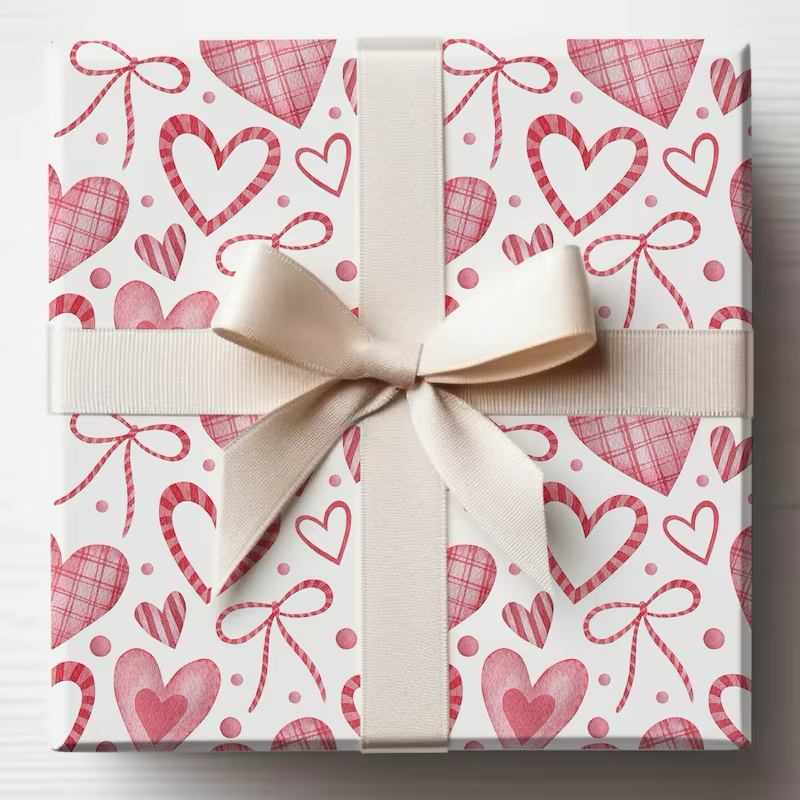 Hearts Wrapping Paper