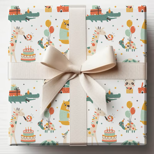 Adorable Animals Birthday Wrapping Paper