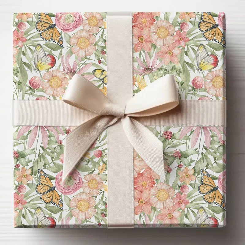 Mother's Day Wrapping Paper, Floral Gift Wrap