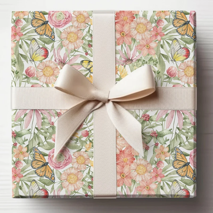 Mother's Day Wrapping Paper, Floral Gift Wrap