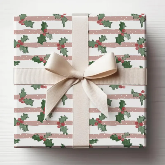 Christmas Holly Wrapping Paper