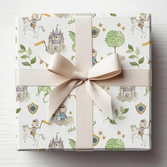 Knights & Dragons Wrapping Paper
