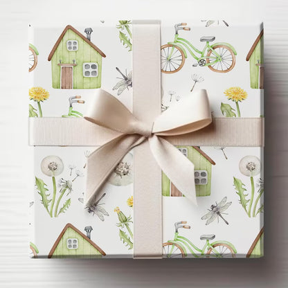 All Occassion Spring Cottage Charm Wrapping Paper