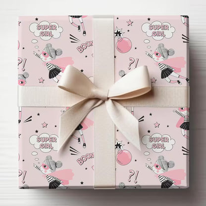 Super Girl All Occasion and Birthday Wrapping Paper