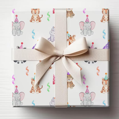 Party Animals Safari Wrapping Paper