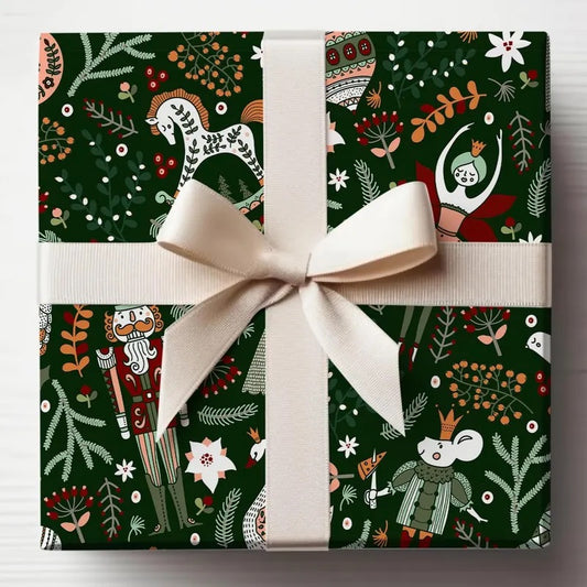 Christmas Scandinavian Nutcracker Wrapping