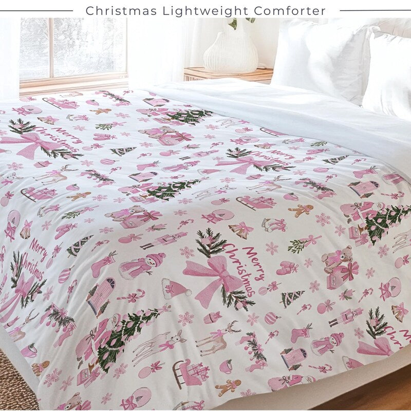 Pink Christmas Comforter