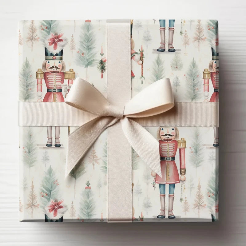 Alternate Large View Nutcracker Christmas Gift Wrap