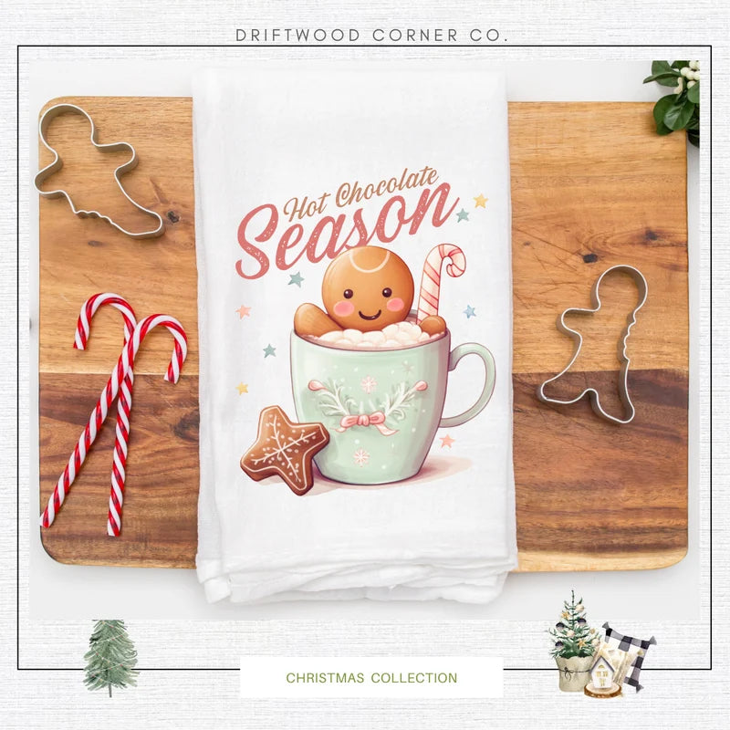 Hot Cocoa Christmas Hand Towel