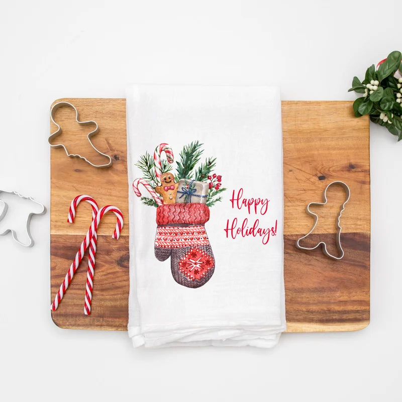 Christmas Mitten Hand Towel