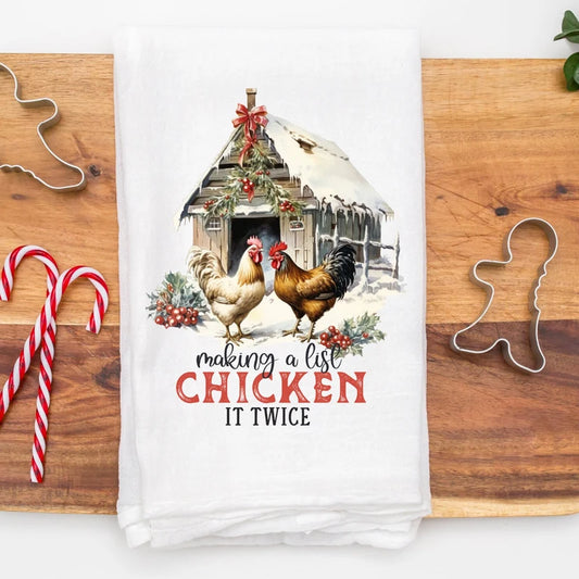 Christmas Chickens Hand Towel