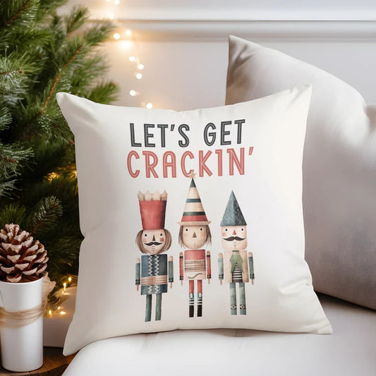 Vintage Nutcracker Christmas Throw Pillow Cover