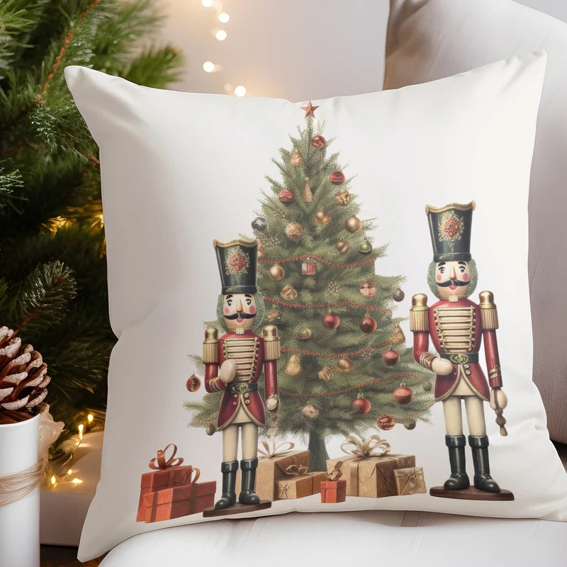 Christmas Nutcracker Throw Pillow Cover