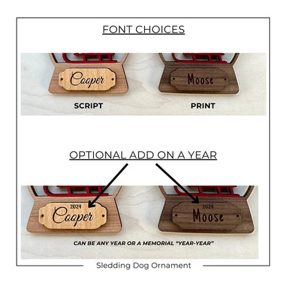 Labrador Retriever Dog Sledding Ornament