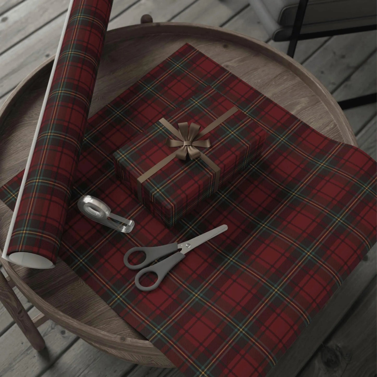 Ralph Lauren Inspired Christmas, Tartan Plaid Wrapping