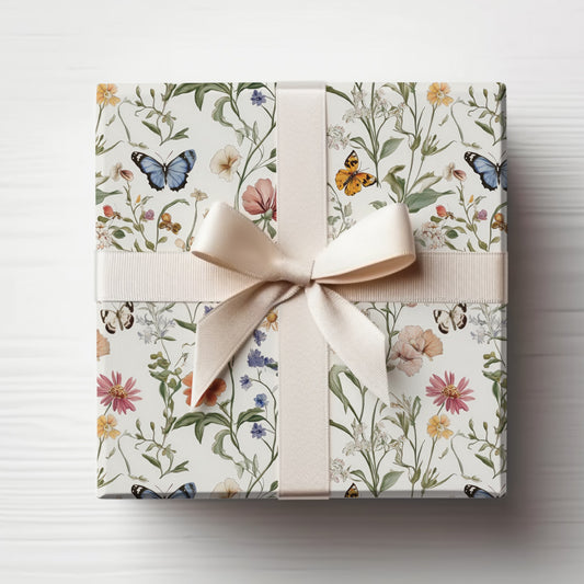 Wildflowers & Butterflies Wrapping Paper
